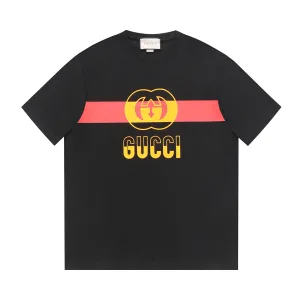 Super Clone Luxury Gucci Short Sleeves Black Spring Summer