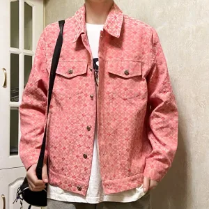Reps Chrome Hearts Coat Pink Jacquard Denim