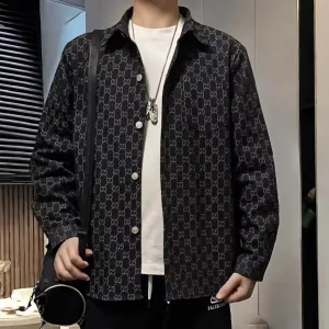 AAA Gucci Jacket Ash Jacquard Denim