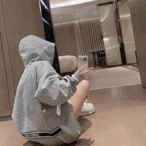 Reps Luxury Dior Hoodie White Down Jacquard Elegant Style