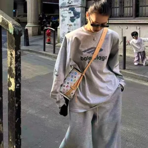 High Quality Super Clone Balenciaga Long Sleeves Ash Cotton Silk