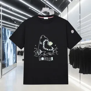 Super Clone Moncler Short-Sleeved T-Shirt Ash Cotton