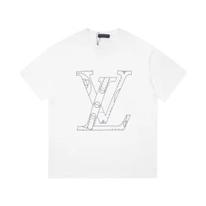 Reps AAA Louis Vuitton Short Sleeves Black Autumn Winter