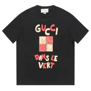 AAA High Quality Gucci Short-Sleeved Shirts Ash Cotton Pure Patch