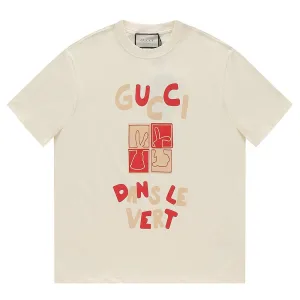 AAA High Quality Gucci Short-Sleeved Shirts Ash Cotton Pure Patch