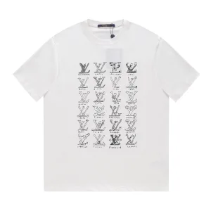 High Quality Designer Louis Vuitton Short-Sleeved T-Shirt Ash Spring Summer