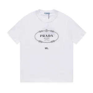 Luxury Reps Prada Short-Sleeved Shirts Red Cotton Combed