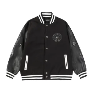 Luxury Chrome Hearts Leather Baseball Uniform