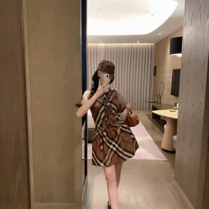 Luxury High Quality Burberry Cotton Dresses