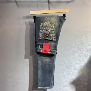 Designer Dolce & Gabbana Jeans Ash Cotton Denim Spring Summer