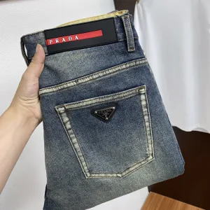 Designer Luxury Prada Denim Jeans For Fall