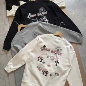 High Quality Chrome Hearts Hoodie Ash Cotton Soft And Gentle Spring Autumn Winter Crisp Silhouette