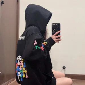 AAA Designer Chrome Hearts Jacket Black Cotton Double-Sided
