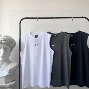 Luxury Super Clone Nike Short-Sleeved Shirts Red Cotton Pure Summer