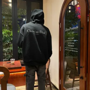 Reps High Quality Dior Hoodie Black Cotton Autumn Winter