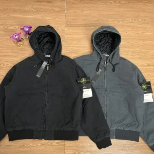 Reps Stone Island Cotton-Padded Coat Red Cotton Down Ribbed Fabric Exquisite Workmanship Street Style Winter Early