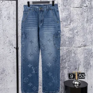 Reps Luxury Louis Vuitton Jeans Blue Silk