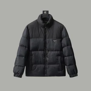 Reps AAA Prada Coat Black Duck Down Polyester Fiber