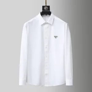 1:1 Prada Cotton Long-Sleeved Shirt